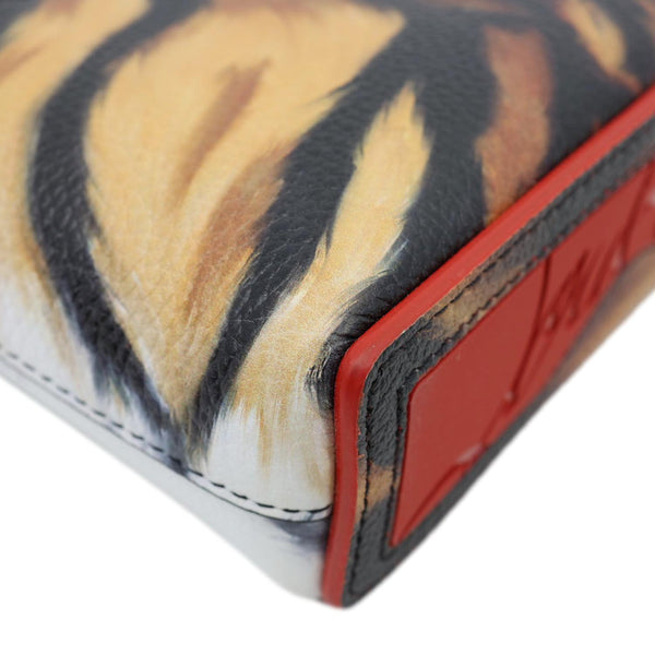 CHRISTIAN LOUBOUTIN Cabata Spikes North South Calfskin Bengal Tote Bag Multicolor