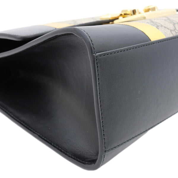 GUCCI Padlock Medium GG Supreme Canvas Shoulder Bag Beige 432679