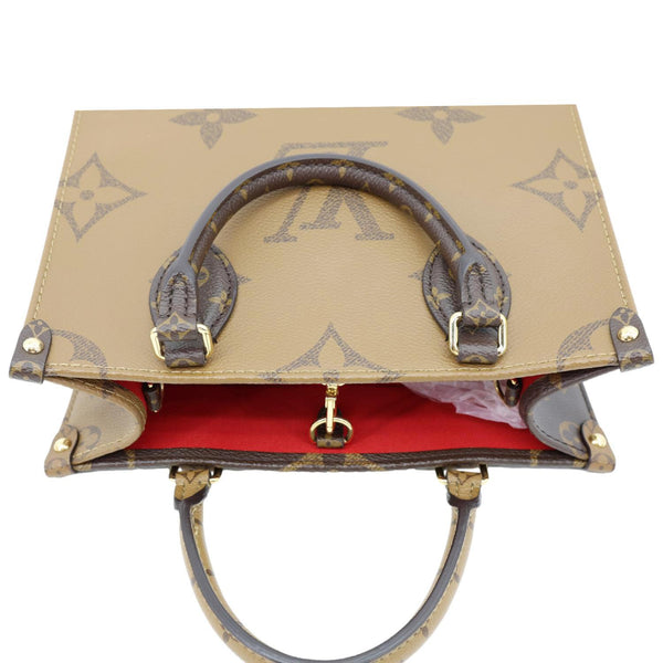 LOUIS VUITTON Onthego PM Giant Monogram Reverse Canvas Shoulder Bag Brown