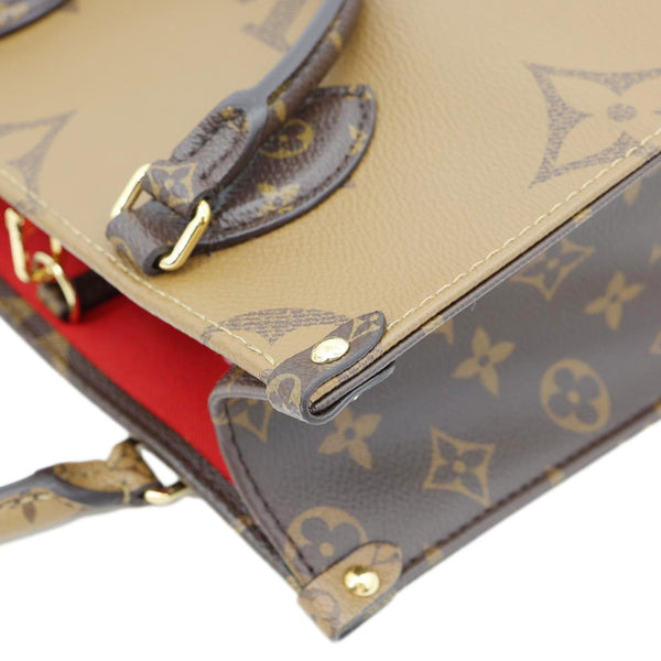 LOUIS VUITTON Onthego PM Giant Monogram Reverse Canvas Shoulder Bag Brown