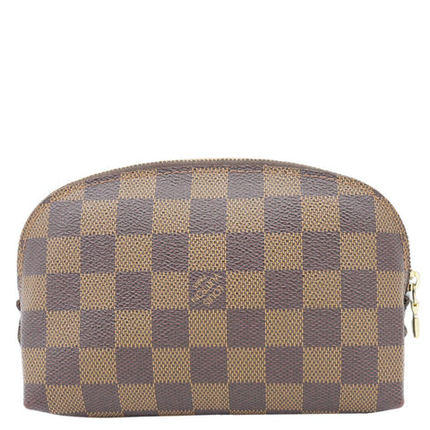 LOUIS VUITTON PM Damier Ebene Cosmetic Pouch Brown