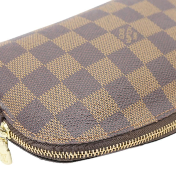 LOUIS VUITTON PM Damier Ebene Cosmetic Pouch Brown