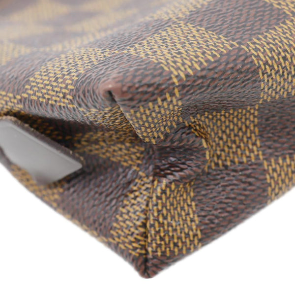 LOUIS VUITTON PM Damier Ebene Cosmetic Pouch Brown