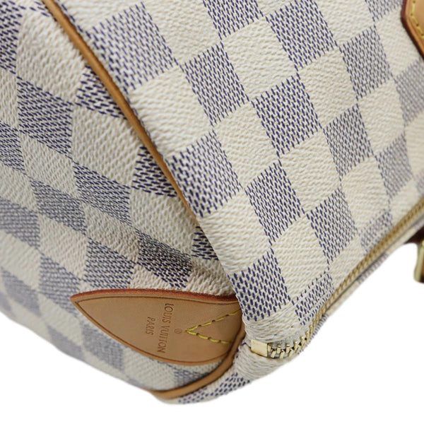 LOUIS VUITTON Speedy 35 Damier Azur Satchel Bag White