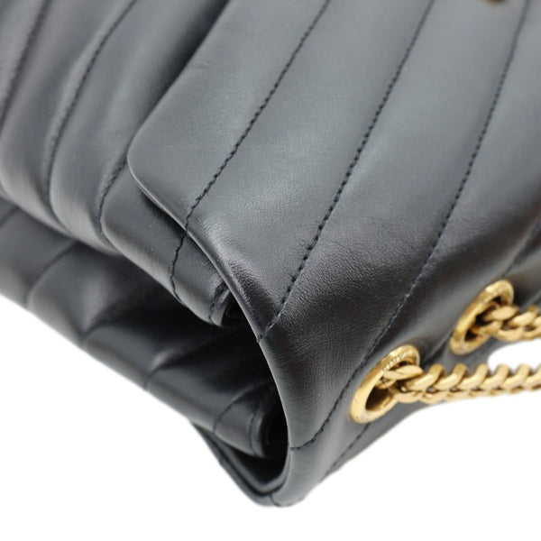 YVES SAINT LAURENT Loulou Large Matelasse Leather Chain Shoulder Bag Black