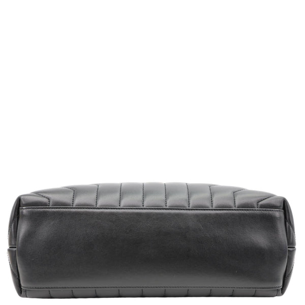 YVES SAINT LAURENT Loulou Large Matelasse Leather Chain Shoulder Bag Black