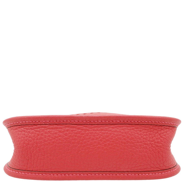 HERMES Evelyne TPM 16 Amazone Clemence Leather Crossbody Bag Red
