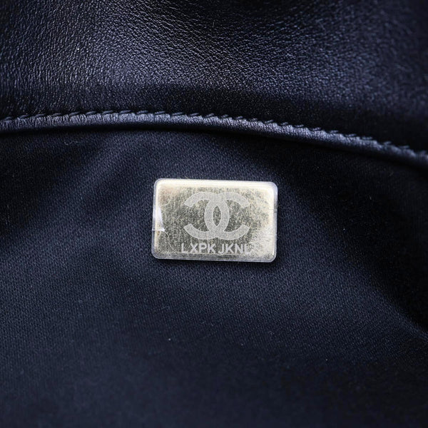 CHANEL Coco Calfskin Leather Shopping Tote Bag Black