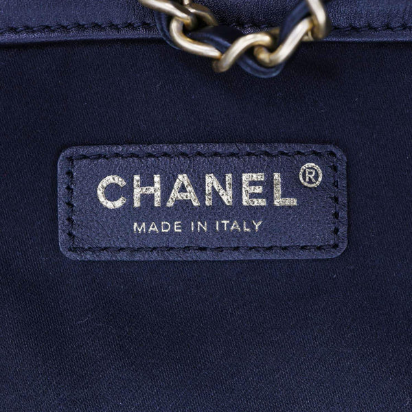 CHANEL Coco Calfskin Leather Shopping Tote Bag Black