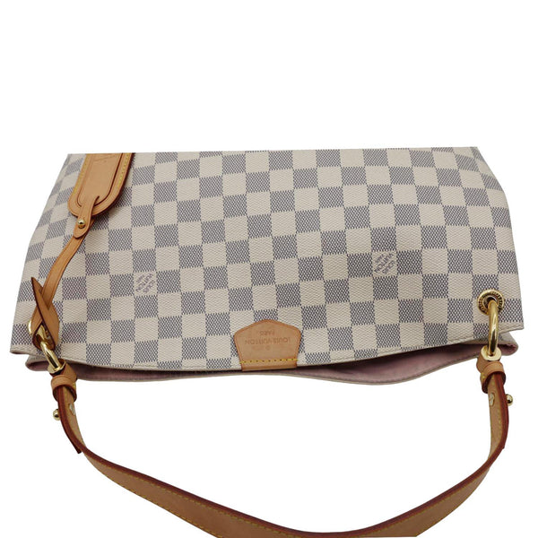 LOUIS VUITTON Graceful PM Damier Azur Shoulder Bag Rose Ballerine