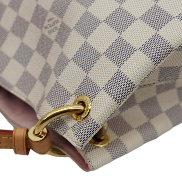 LOUIS VUITTON Graceful PM Damier Azur Shoulder Bag Rose Ballerine