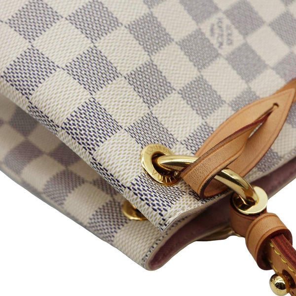 LOUIS VUITTON Graceful PM Damier Azur Shoulder Bag Rose Ballerine