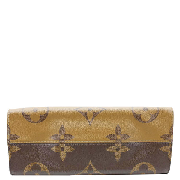 LOUIS VUITTON Onthego GM Giant Monogram Reverse Canvas Tote Bag Brown