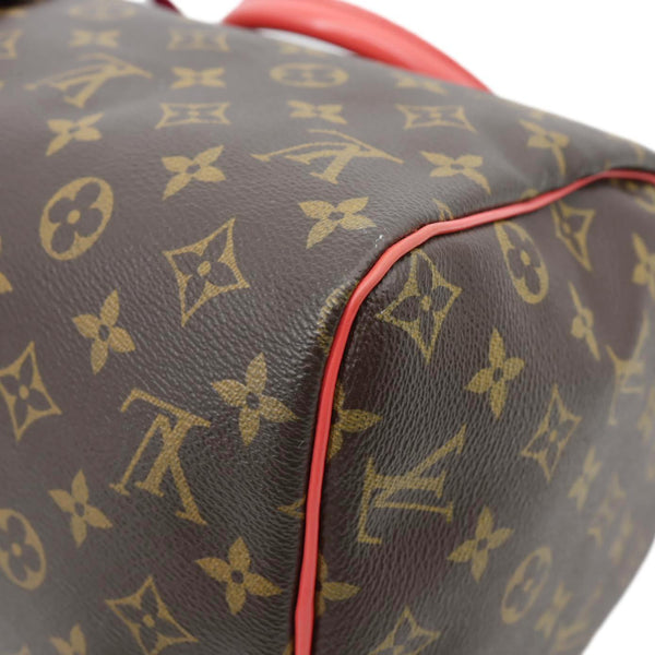 LOUIS VUITTON Totem Speedy 30 Monogram Canvas Satchel Bag Flamingo Pink