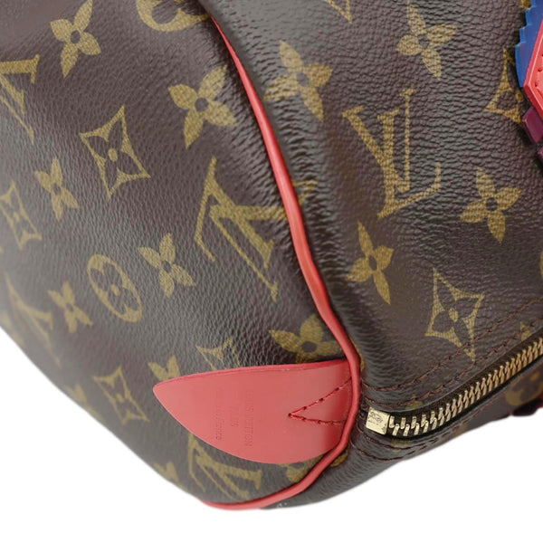 LOUIS VUITTON Totem Speedy 30 Monogram Canvas Satchel Bag Flamingo Pink
