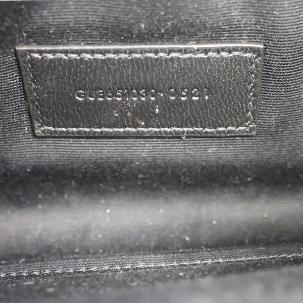 YVES SAINT LAURENT Monogram Envelope Grain De Poudre Leather Clutch Beige