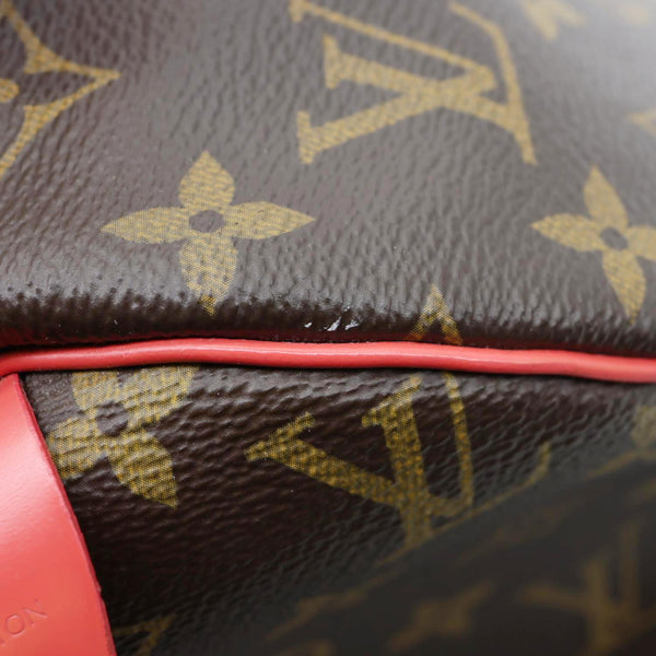 LOUIS VUITTON Totem Speedy 30 Monogram Canvas Satchel Bag Flamingo Pink