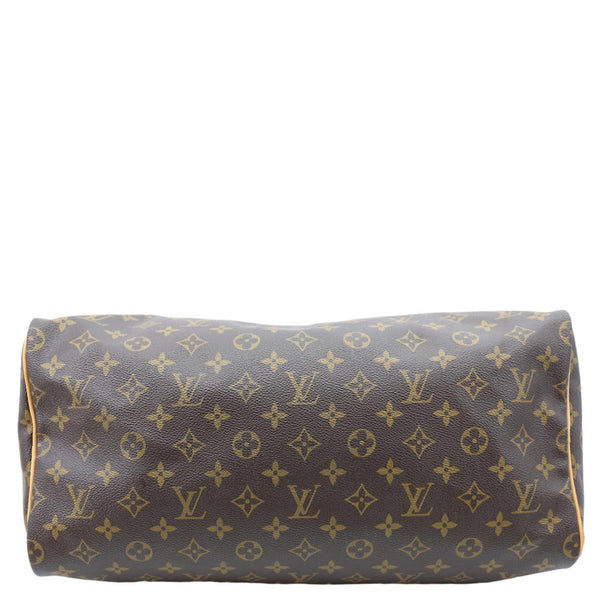 LOUIS VUITTON Speedy 40 Monogram Canvas Satchel Bag Brown