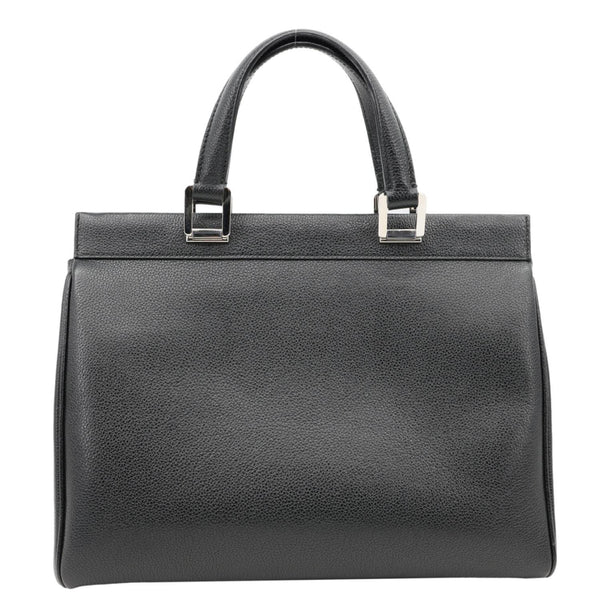 GUCCI Zumi Medium Leather Top Handle Shoulder Bag Black 564714