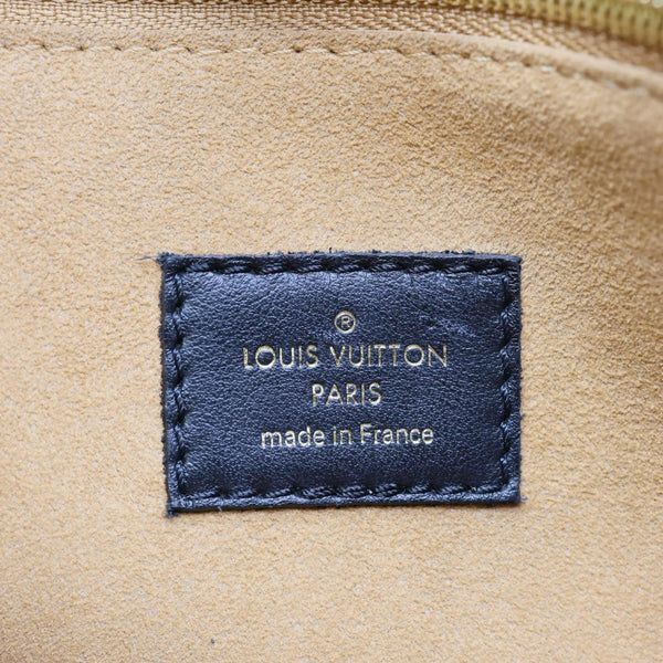 LOUIS VUITTON On My Side MM Leather Monogram Canvas Shoulder Bag Black