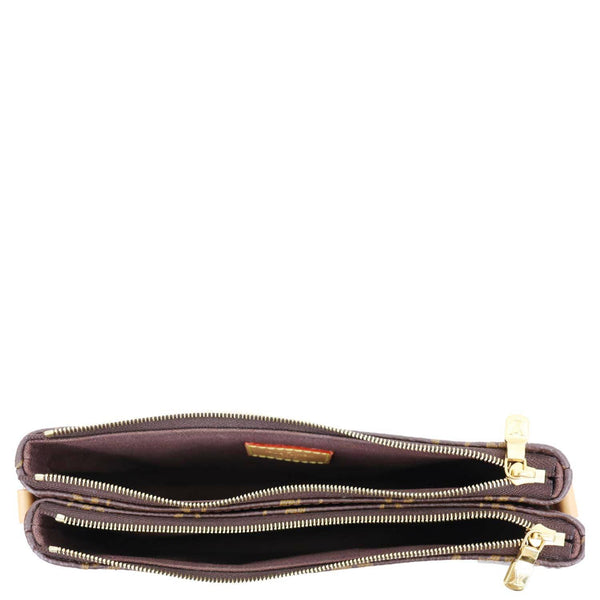 LOUIS VUITTON Liv Pochette Monogram Canvas Shoulder Bag Brown