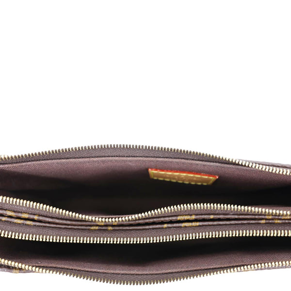 LOUIS VUITTON Liv Pochette Monogram Canvas Shoulder Bag Brown