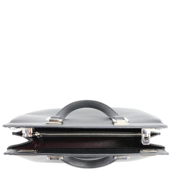 GUCCI Zumi Medium Leather Top Handle Shoulder Bag Black 564714