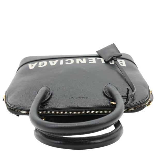 BALENCIAGA Ville Top Handle Small Grained Leather Crossbody Bag Black