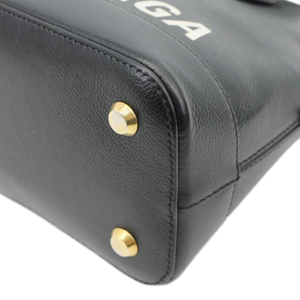 BALENCIAGA Ville Top Handle Small Grained Leather Crossbody Bag Black