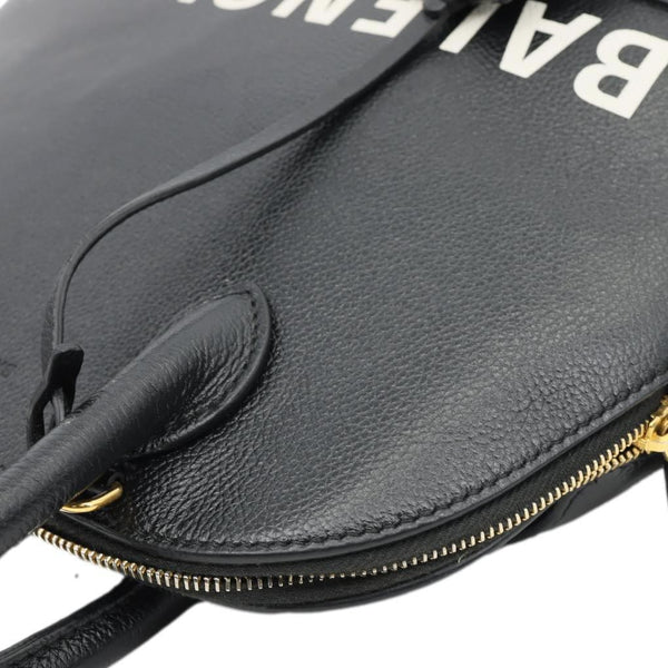 BALENCIAGA Ville Top Handle Small Grained Leather Crossbody Bag Black