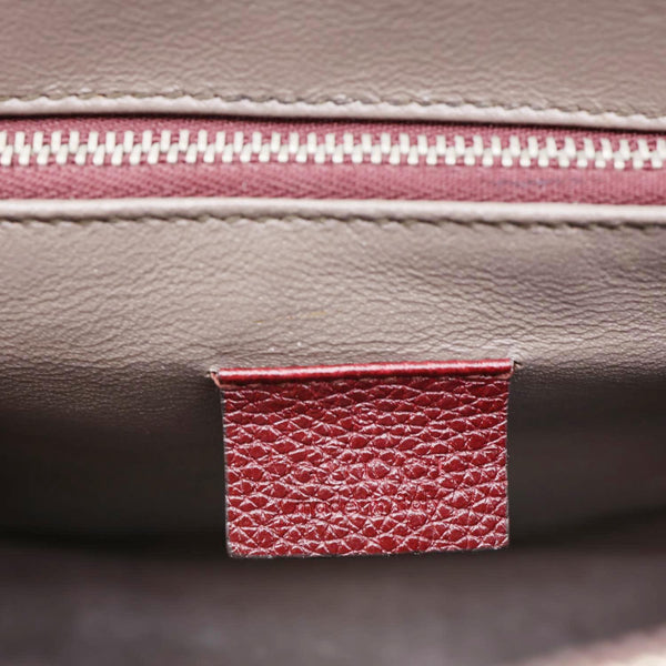 GUCCI Zumi Medium Leather Top Handle Shoulder Bag Burgundy 564714