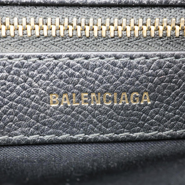 BALENCIAGA Ville Top Handle Small Grained Leather Crossbody Bag Black