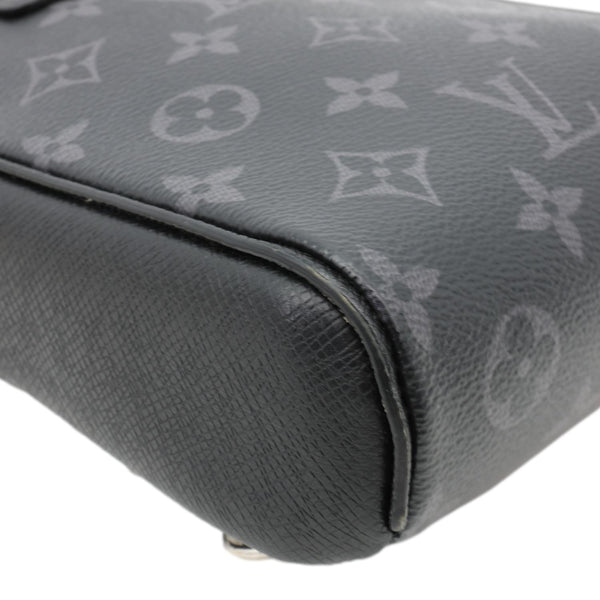 LOUIS VUITTON Outdoor Slingbag Monogram Taigarama Leather Crossbody Bag Black