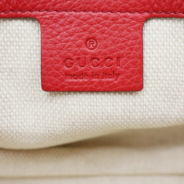 GUCCI GG Soho Tassel Chain Leather Crossbody Bag Red 336752