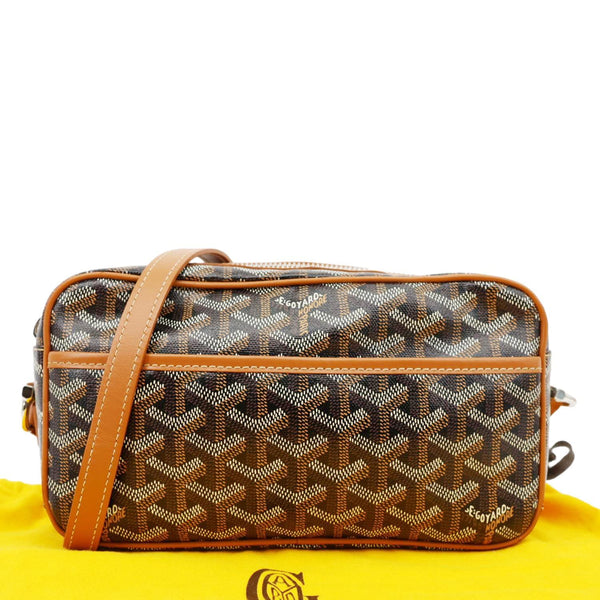 GOYARD Sac Cap Vert Coated Canvas Crossbody Bag Black