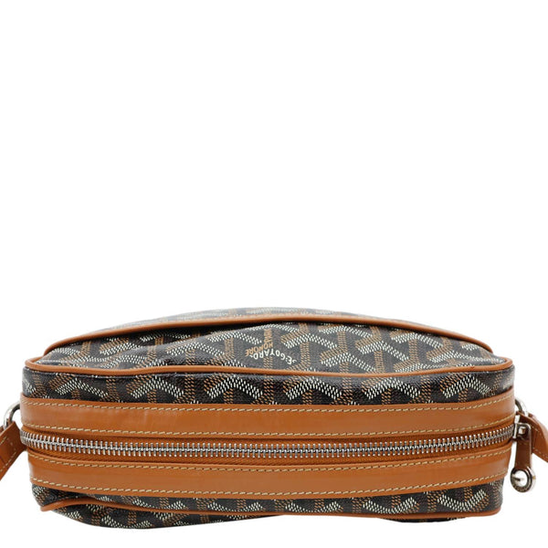 GOYARD Sac Cap Vert Coated Canvas Crossbody Bag Black