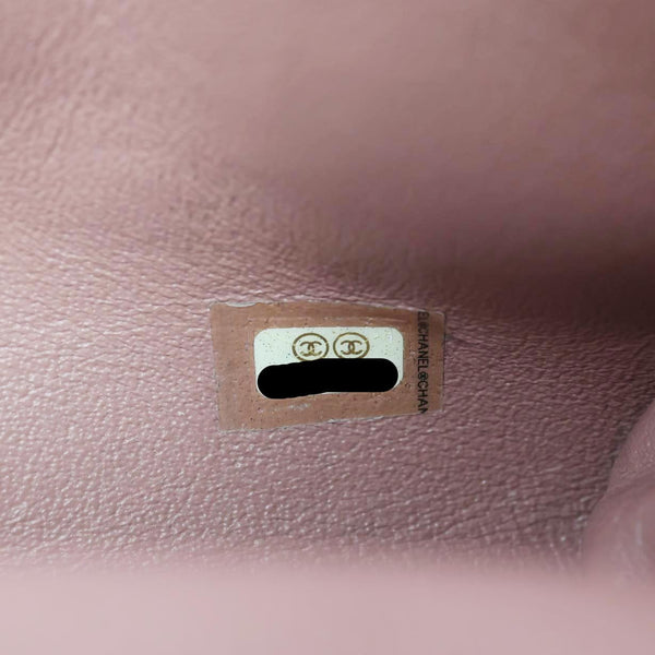 CHANEL Classic Flap Quilted Striated Patent Leather Shoulder Bag Bronze