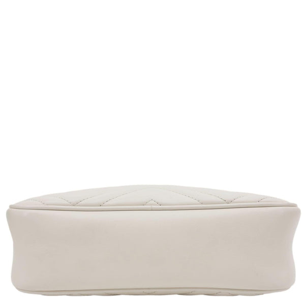 GUCCI GG Marmont Small Matelasse Chevron Leather Camera Bag White 447632