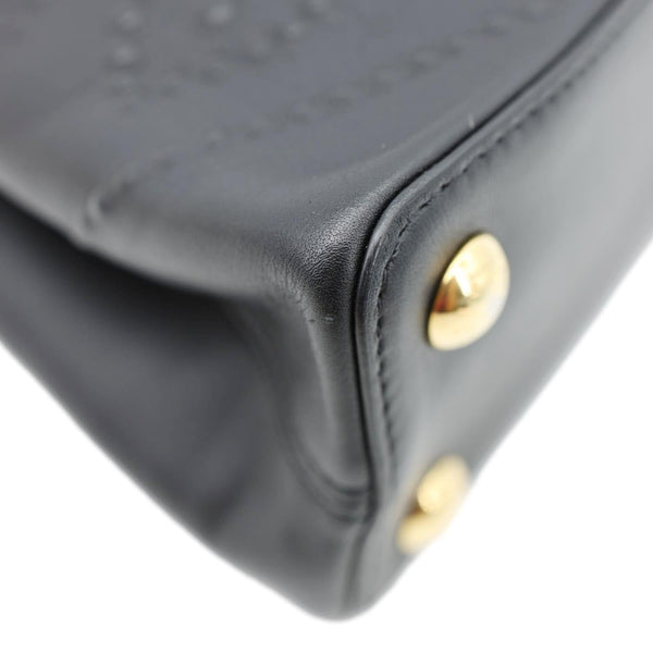 LOUIS VUITTON Capucines BB Trunk Lotus Leather Satchel Crossbody Bag Black