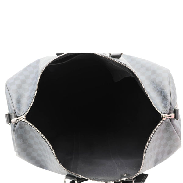 LOUIS VUITTON Keepall 55 Bandouliere Damier Cobalt Travel Bag Navy Blue