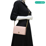 GUCCI Linea Cat Animalier Leather Chain Crossbody Bag Pink 548060