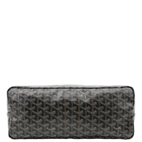 GOYARD Saint Louis PM Chevron Print Canvas Tote Bag Black