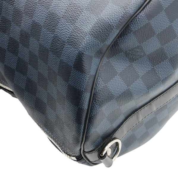 LOUIS VUITTON Keepall 55 Bandouliere Damier Cobalt Travel Bag Navy Blue