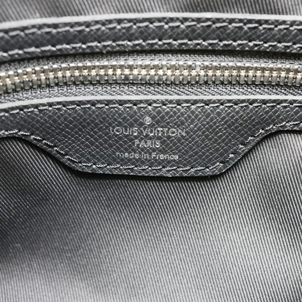 LOUIS VUITTON Keepall 50 Bandouliere Taigarama Travel Bag Black