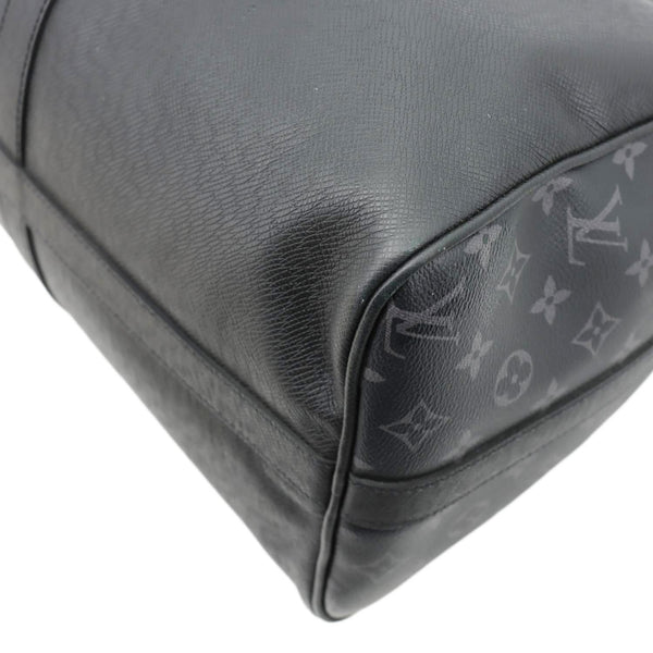 LOUIS VUITTON Keepall 50 Bandouliere Taigarama Travel Bag Black