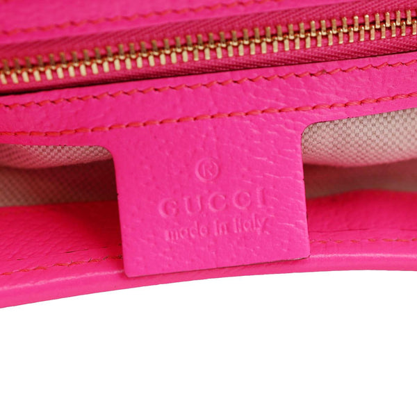 GUCCI Flora Jackie Medium Canvas Hobo Bag Pink 550152