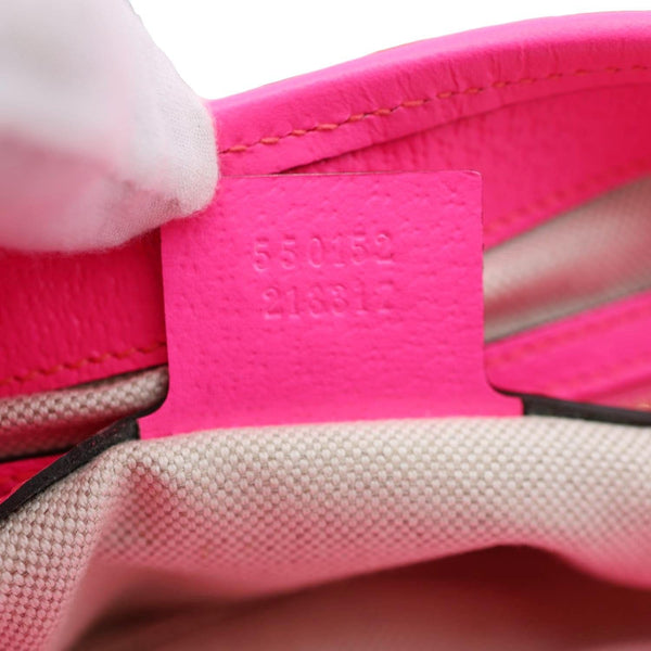 GUCCI Flora Jackie Medium Canvas Hobo Bag Pink 550152