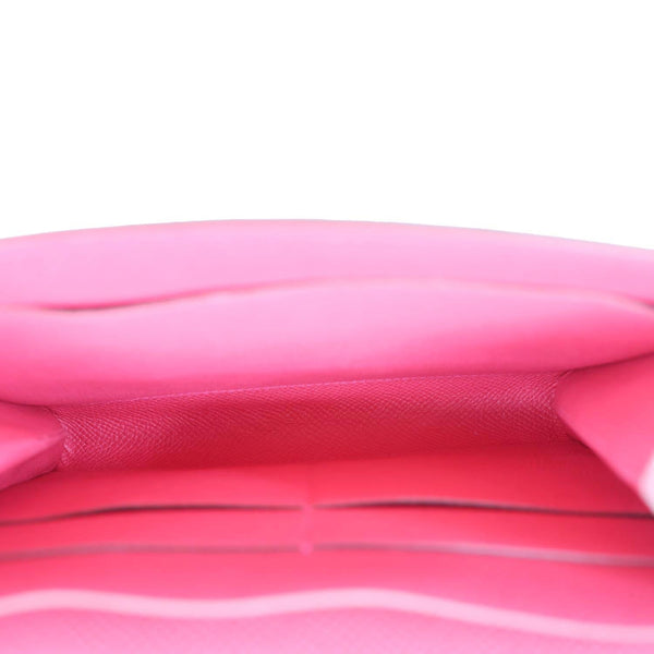 HERMES Clic 16 Epsom Leather Wallet on Strap Crossbody Bag Pink
