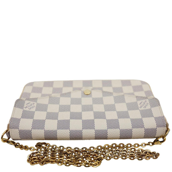 LOUIS VUITTON Felicie Pochette Damier Azur Crossbody Bag Rose Ballerine