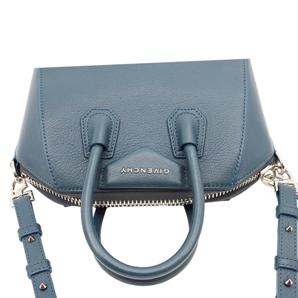 Givenchy Antigona Leather Satchel Shoulder Bag Peacock Blue